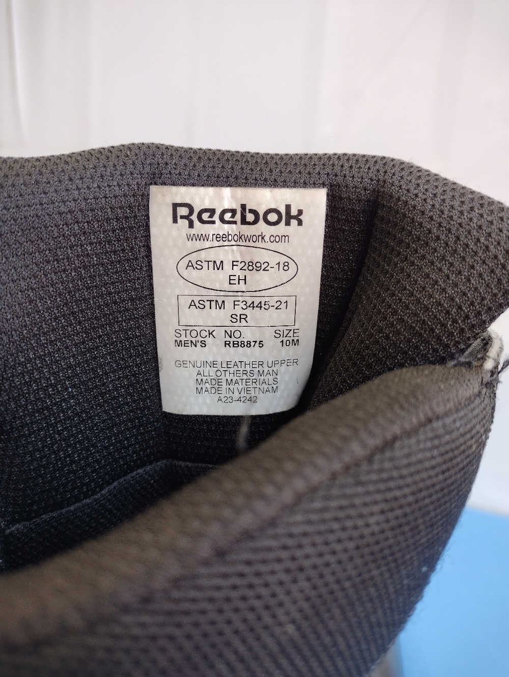 Reebok Rapid Response RB8875 Men's Leather Work 8" Boots Side Zipper Size 10 - Picture 5 of 12